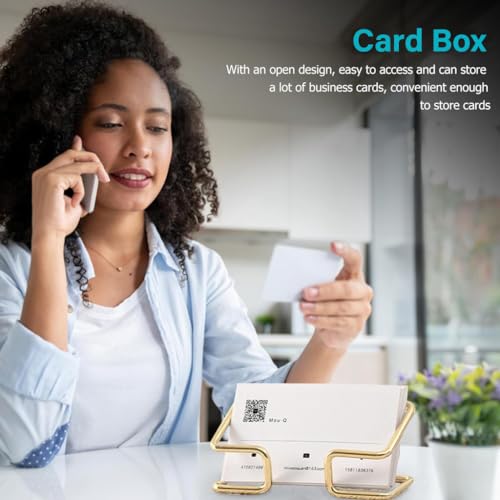 Climberty® 3PCS Visiting Card Holder for Men, Business Card Holder for Desk, Business Card Holder Display Stand, Modern Business Card Organizer, Desktop Business Card Holders (Gold)