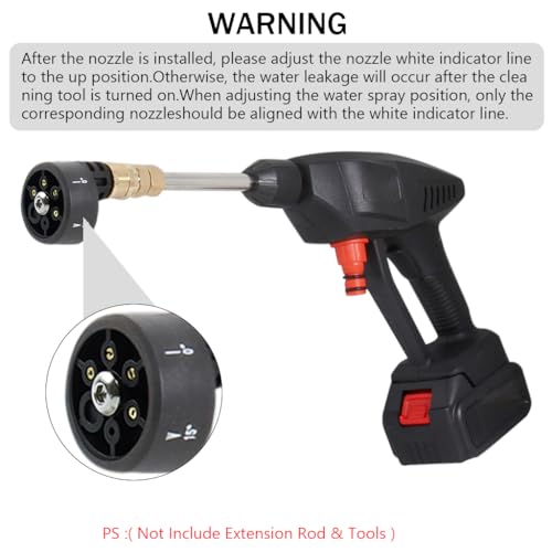 HASTHIP® Car Pressure Washer Nozzle Rotationally Adjustable 6 Modes Multifunctional ABS Material High-Pressure Universal for Cleaners 3 PCS