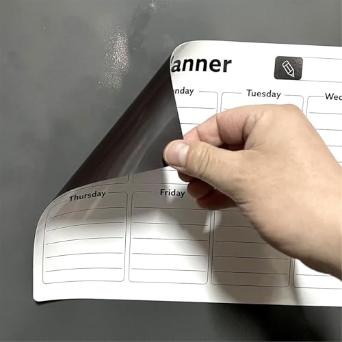 OFIFO® Fridge Magnetic Weekly Planner, 18''x12'' Dry Erase Reusable Whiteboard Calendar Board for Refrigerator, Meal Planning, To-Do List & Family Schedule Organizer