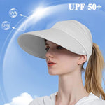 PALAY® Sun Hat for Women with Detachable Face Cover, Wide Brim Hats for Women UV Sun Protection, Breathable Outdoor Summer Visor Cap for Women Bike Fishing Cycling