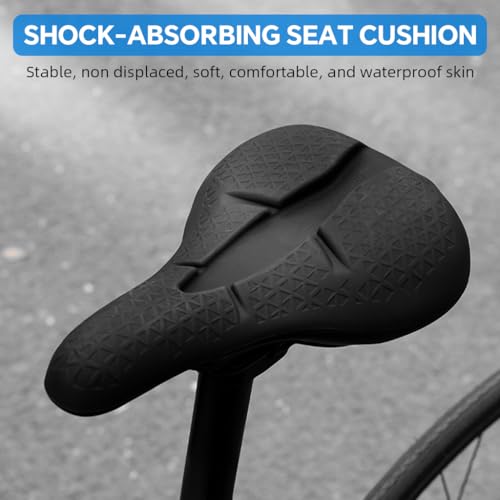 Proberos® Ergonomic Silicone Bike Saddle Cover - Breathable, Anti-Slip Bike Seat with Center Hollow for Comfort & Shock Absorption, Easy Slip-On Design for Road, Mountain & Exercise Bikes