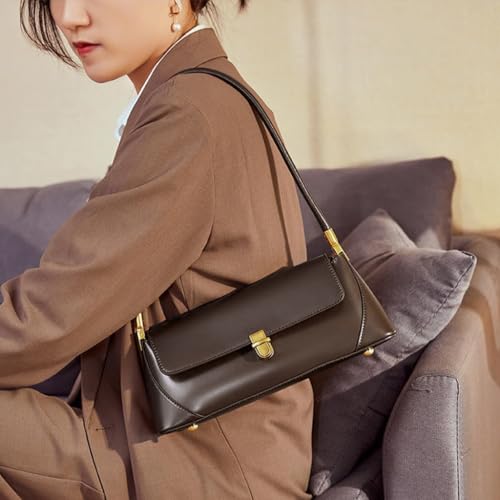 PALAY® Shoulder Bag for Women, Vintage Trendy Women's Purses, Small Vegan Leather Handbags Underarm Hobo Bag Bronze