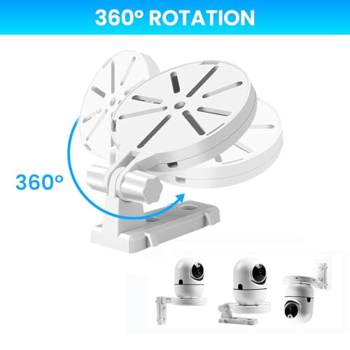 ZORBES® Security Camera Wall Mount Adjustable Stand with Cable Storage No Drill Bracket Dome L-Shaped for CCTV Baby Monitor IP Webcam Indoor Outdoor 3PCS