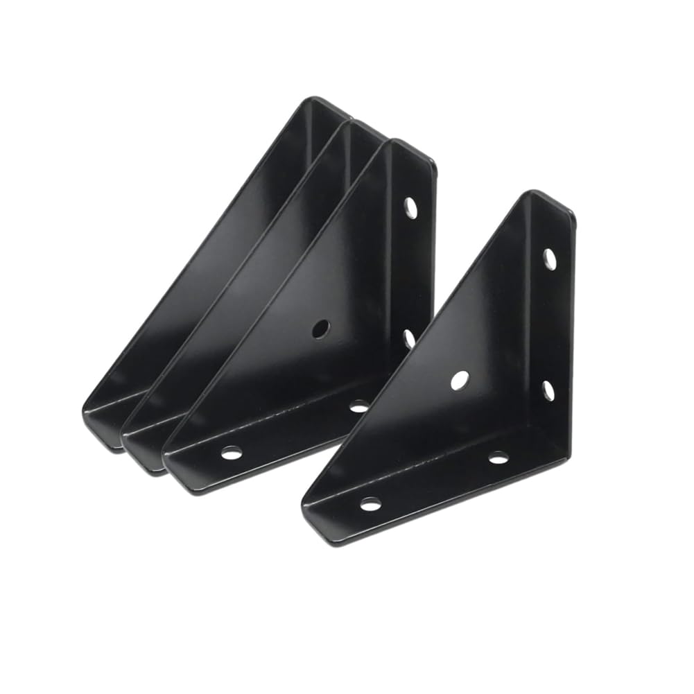 Serplex Furniture Corner Brackets for Shelves and Cabinets featuring Right-Angle Steel Support | Hidden Low-Profile Reinforcement for DIY Projects