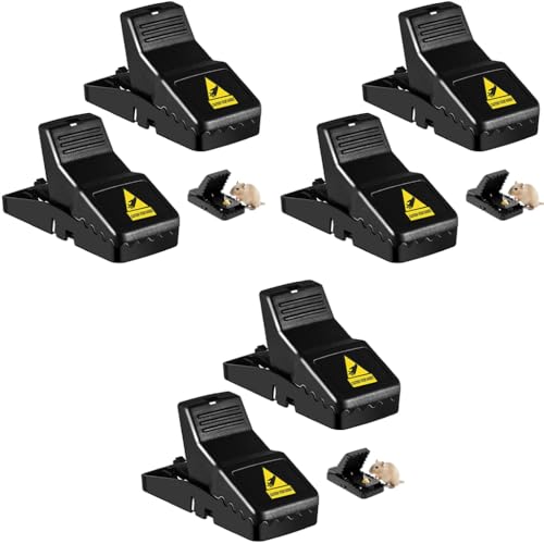HASTHIP® 6PCS Rat Traps House Garden Patio Reusable Mouse for Mice Rats Chipmunks Squirrels Hamsters and Other Rodents Quickly Slam Killer Indoor Outdoor