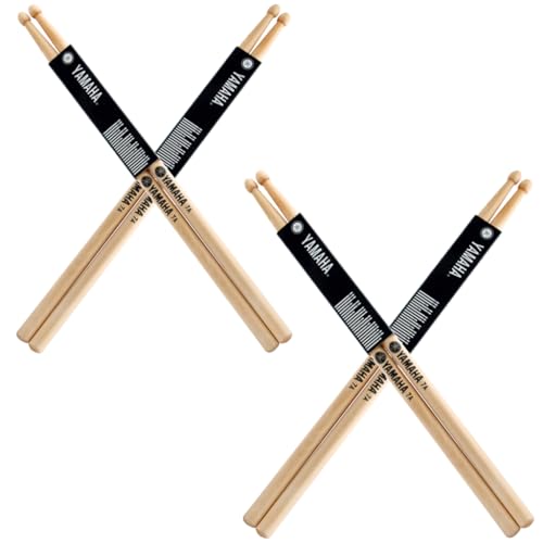 HASTHIP® 4 Pair 7A Drum Sticks Maple Drumsticks, 15.5inch Drum Stick Set, Wood Drumsticks Drums Accessories for Adults & Youth, Oval Wood Tip, Perfect for Pros and Beginners