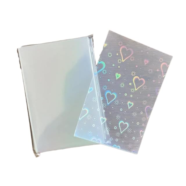 PATPAT® 100pcs Photocard Sleeves - Love Heart, Transparent Waterproof & Dustproof, Kpop & MTG Trading Card Sleeves