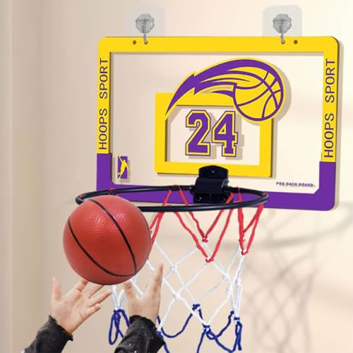 PATPAT® 15.7*10.2inch Wall Basketball Hoop & Small Basket Ball Set for Kids Wall Hanging Indoor Foldable Basketball Hoop
