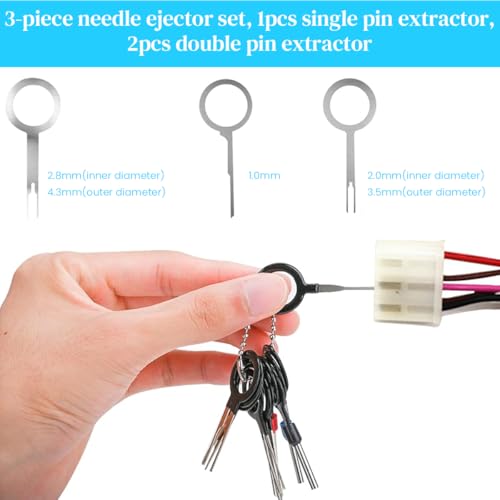STHIRA® 240PCS Terminal Removal Tool Kit Full Size Metal Pin Blade Extractors with Durable Bag Universal Connector Car Repair Tools for Cars Motorcycles Appliances