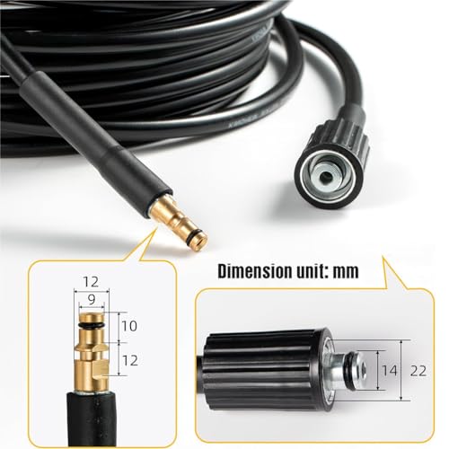 HASTHIP® 6m High Pressure Washer Hose Heavy Duty Car 5800 PSI Pipe for Karcher Cazar Ballorex Jpt Starq Washers 3PCS
