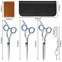 HASTHIP® Professional Hair Dressing & Hair Cutting Thinning Scissors Full Set Kit with Storage Case for Barber & Salon, Men, Women Adult, Kids