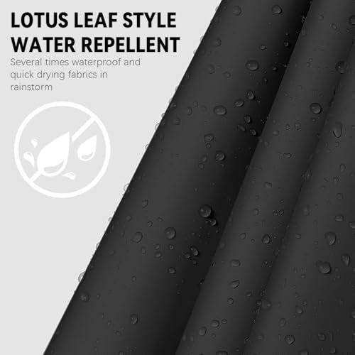 GUSTAVE® Oversized Rain Poncho for Adult Long Hooded Raincoat with Clear Front Panel and Rearview Mirror Sleeves EVA Waterproof Riders Coat for Motorcycle Bike Scooter 2 PCS