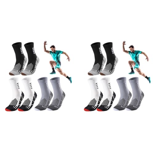 Proberos® 3 Pairs Compression Socks Men's Sport Running Crew Fashion Towel Cloth Sweat Yoga 2PCS