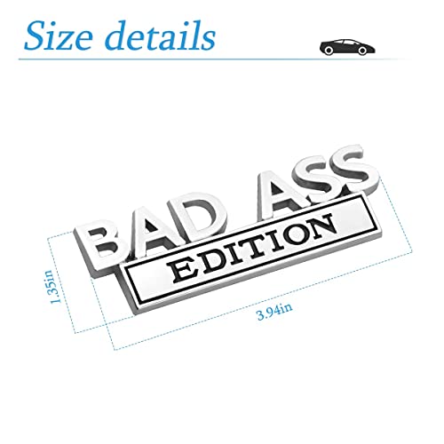 STHIRA® Creative Car Sticker Metal Car Sticker Fun Bad Ass Edition Metal Sticker for Car, Modification Car Waterproof Sticker Car Decor Sticker for Car Door, Door Handle, Car Tailgate