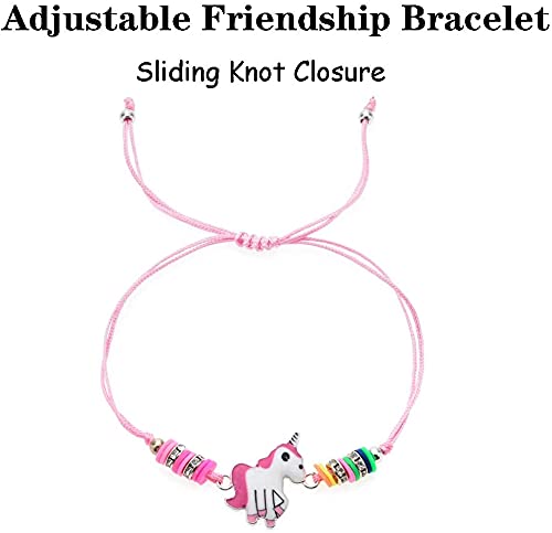 PALAY 12Pcs Women Girl Unicorn Owl Woven Friendship Value Set Kids Party Favor Adjustable Bracelet, One Size, Multicolor