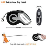 Qpets® 3m Dog Training Belt, Retractable Dog Leash for Large Dogs, Durable Nylon Rope Dog Training Leash Anti-Slip Handle Leash for Small Medium Large Dog (Within 50kg)