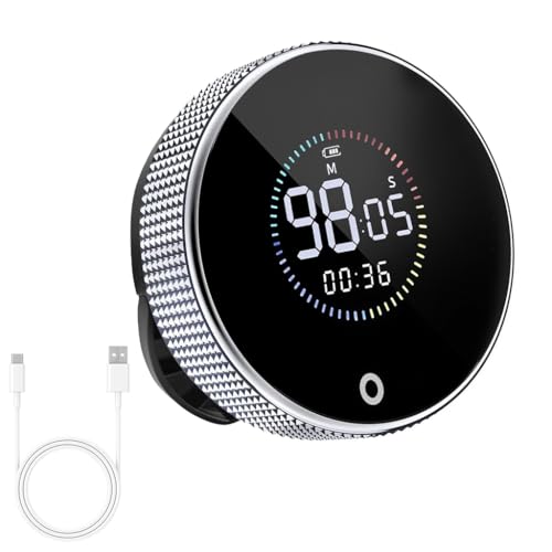 Supvox® 2 IN1 Digital Kitchen Timer & Clock with Stand,199-Minute Visual Timers LED Display for Kids＆Adults,Management Education Tool for Home Kitchen,School,Office,Fitness,Studying