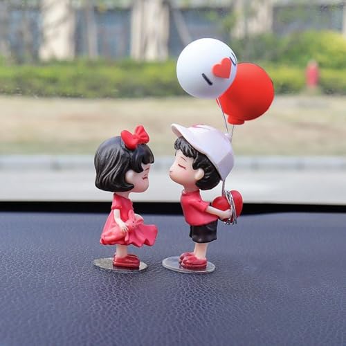 STHIRA® Car Couple Ornament Cute Cartoon Couples Car Decoration Adhesive