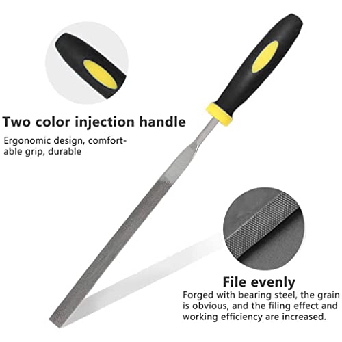 HASTHIP® 20PCS File Tools Set Premium Hardened Drop Forged Alloy Steel Includes Flat Warding Square Triangular Round and Half-Round Files 5mm 180mm