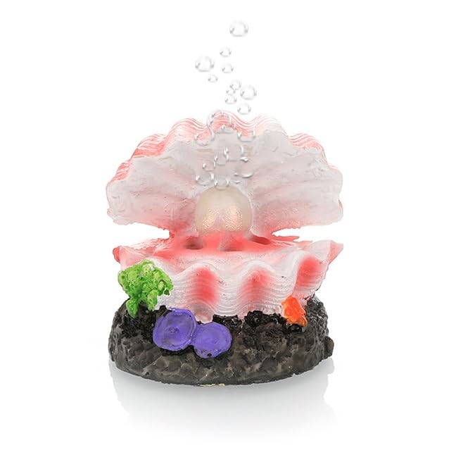 Qpets® Aquarium Pink Shell Air Bubbler with Air Bubble Stone