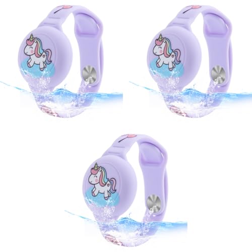ZORBES® Kids AirTag Bracelet Cartoon Unicorn Silicone 3PCS
