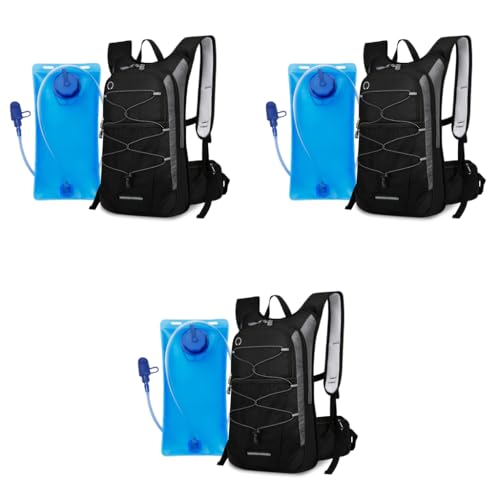 GUSTAVE® Hydration Backpack with 3L Bag for Hiking Cycling Running MTB BPA Free Water Professional for Men Women Kids Trekking and Accessories 3 PCS