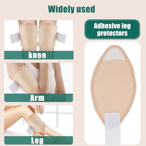 MAYCREATE® 6PCS Castor Oil Pack Wrap for Knee with Adjustable Elastic Strap Reusable Breathable Cotton Compress Pads for Calf Knees Arm Leg