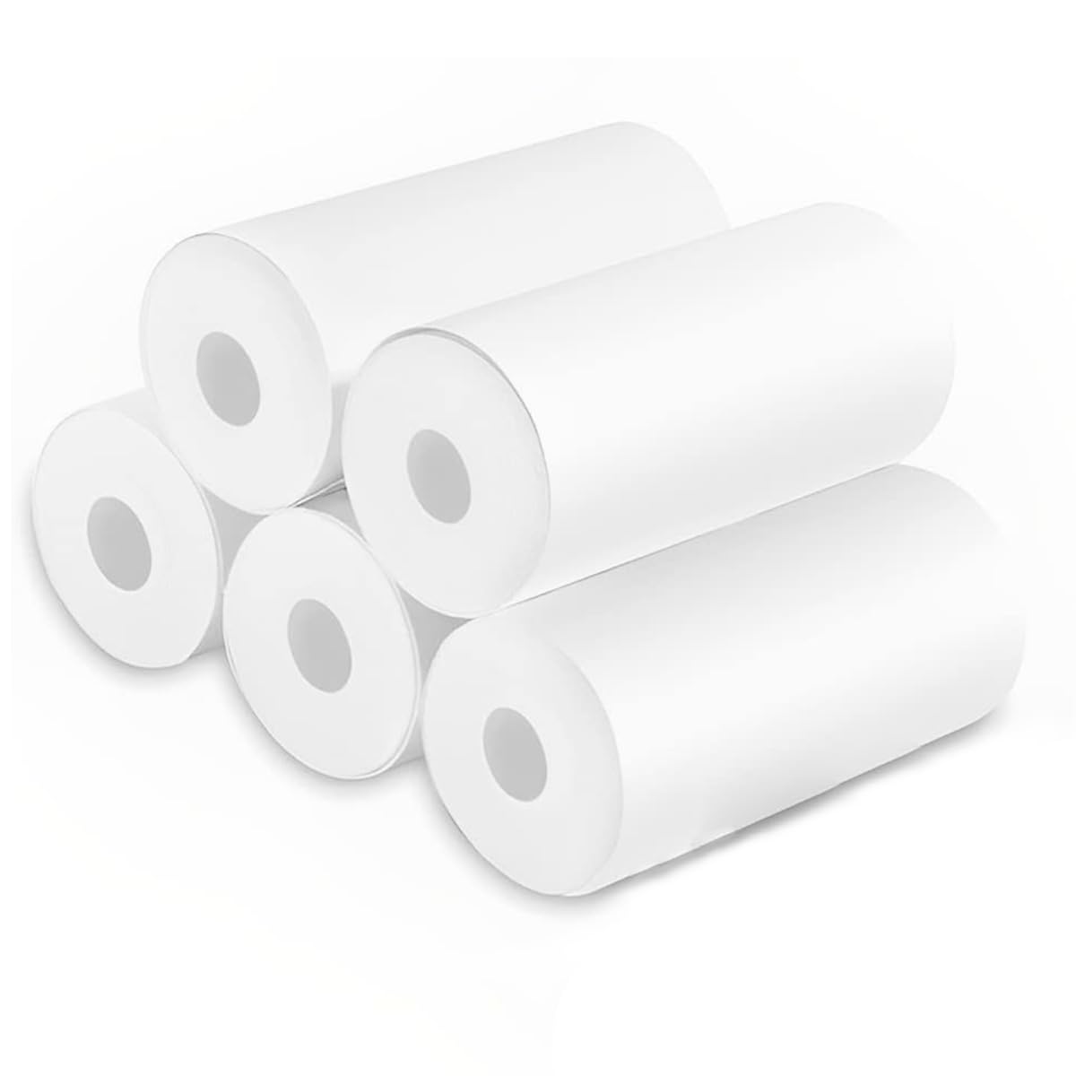 Zeitel Label Sticker Print Paper for Mini Bluetooth Thermal Printers 57x25mm White | 5 Rolls Ink Free Eco Friendly