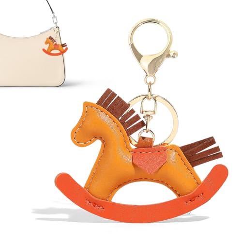 SANNIDHI® Bag Charm Horse Keychain Bag Charms for Handbags Cute Brown Little Pony Backpack Charm Handbag Chic Pendent Keyring Metal Charms Gift for Women and Girls