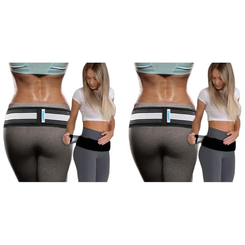 HANNEA® Women Pelvic Support Strap Lower Back Brace Belt Reduce Pain and Muscle Strain Adjustable for After Childbirth 2 PCS