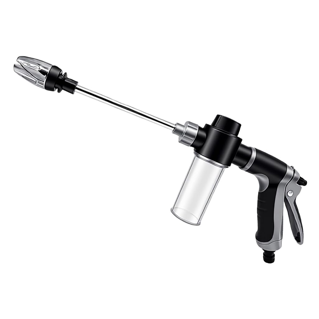 ASTHIP Pressure Water Gun for Car Washing with 3 Spray Modes and Built-in Foam Bottle | Adjustable Nozzle for Vehicle Cleaning and Garden Watering