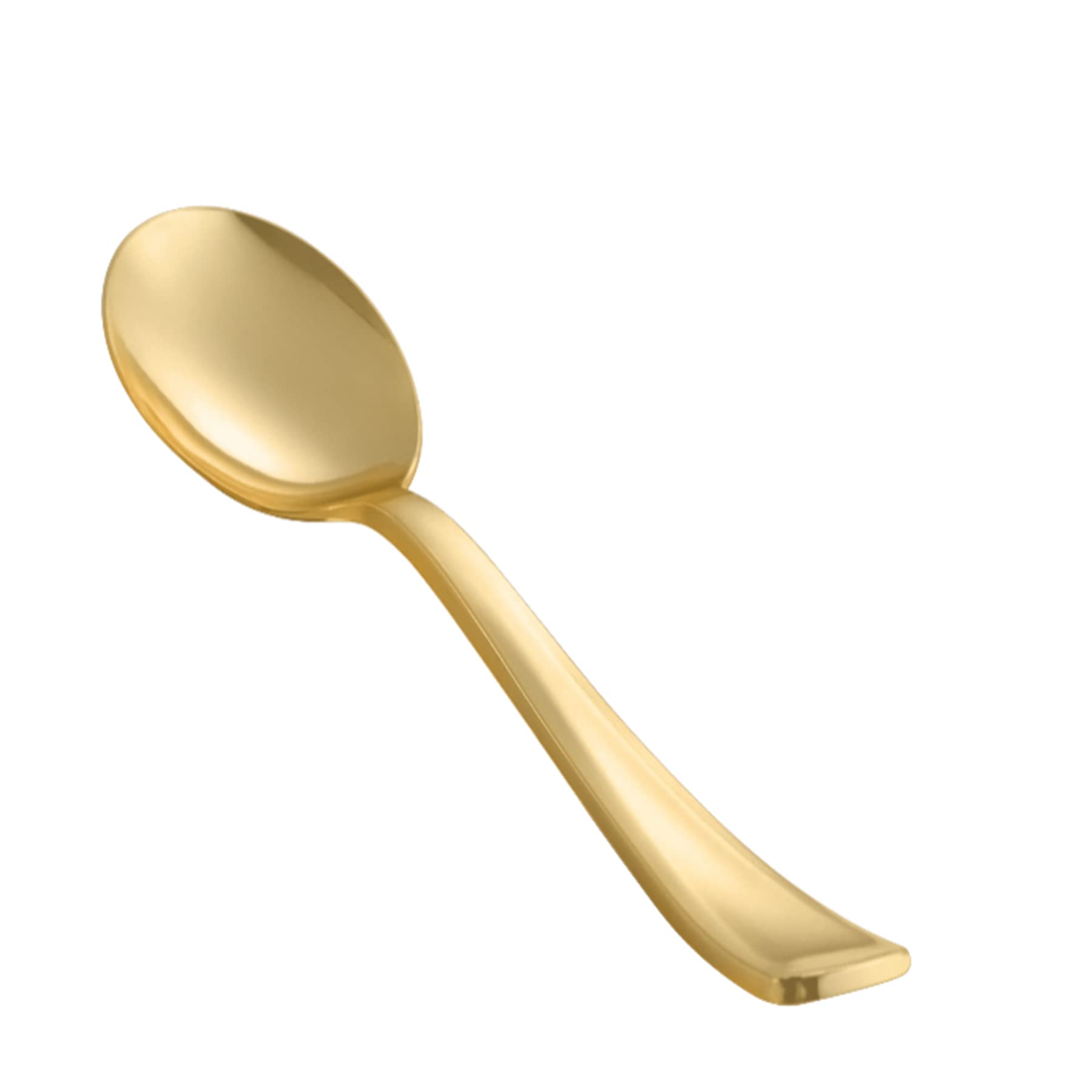 Supvox® 6Pcs Gold Spoons - Solid, Durable, Heavy Duty Gold Silverware - Cutlery for Parties, Weddings and Dinner