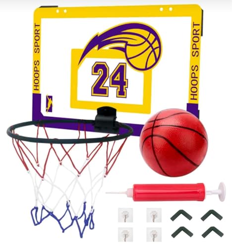 PATPAT® 15.7*10.2inch Wall Basketball Hoop & Small Basket Ball Set for Kids Wall Hanging Indoor Foldable Basketball Hoop