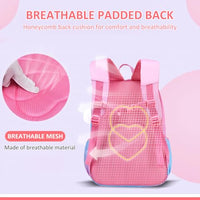 PALAY® School Backpack for Girls Large School Backpack for SchoolGirls 6-12 Years Old Colorful Gradient Pink Fashion Primary Schoolgirls Backpack School Gift, Christmas Gift Rakhi Gift