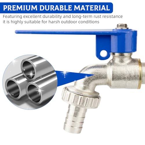 HASTHIP® Tap with Lock 1/2 Thread Water Lockable Faucet for Outdoor Spigots Garden Home Not with Pad or Keys 2PCS