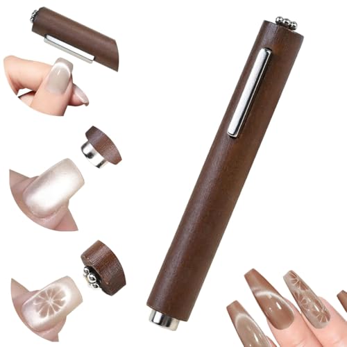 MAYCREATE® 3 In 1 Magnetic Nail Polish Pen Multifunctional Magnet Cat Eye Nail Polish Tool Upgraded 3D Cateye Nail Gel Nail Art Strong Magnet Home Salon