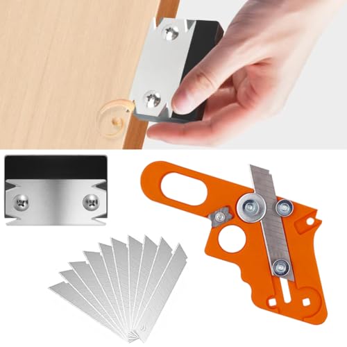 Serplex® Woodworking Edge Trimmer Combo with 10 Blades, Adjustable Edge Cutter, Hand Planer & Fillet Scraper for Edge Banding, Burr Removal, DIY Crafts, Journaling, Planners, Scrapbooking