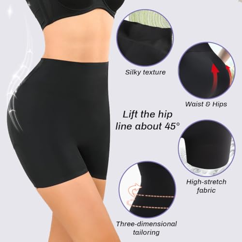 PALAY® Womens Padded Underwear Butt Lifter Panty Invisible Body Shaping Lifting High Waist Hip Pad Enhancer Shorts L 3PCS