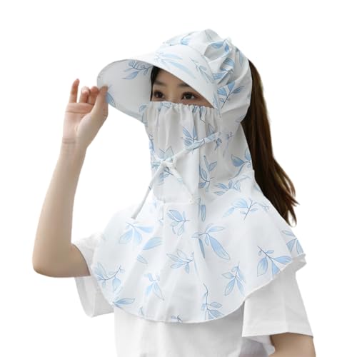 SANNIDHI® Sun Protection Face Mask, Women UPF 50+ Full Face Cover, UV Protection Shoulder, Cooling Neck Gaiter for Cycling