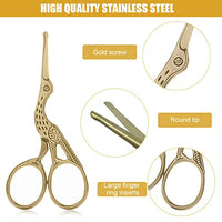 HASTHIP® Gold Nose Hair Trimmer,Ear & Nose Hair Scissors for Men,Multipurpose Small Beard Scissors,Women Eyelashes Eyebrow Scissors,Safety Blunt Tip for Facial Hair Moustache with Storage Box