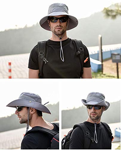 Gustave Hat Cap for Men featuring 56–60 cm Adjustable Fit with Mesh Vent | UV and Waterproof Grey Outdoor Style