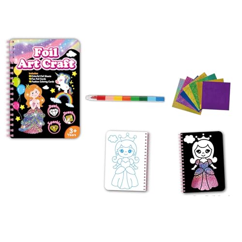 PATPAT® Foil Fun, Arts and Crafts Kit for Kids, Sparkling Foil Art Kit