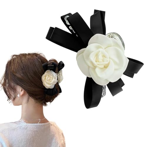 PALAY Hair Bun Accessories for Women, Opal Flower Hair Claw Clips for Women, French Aesthetic Bun Maker for Hair, Alloy Twist Updo Hair Bun Clip - Gold