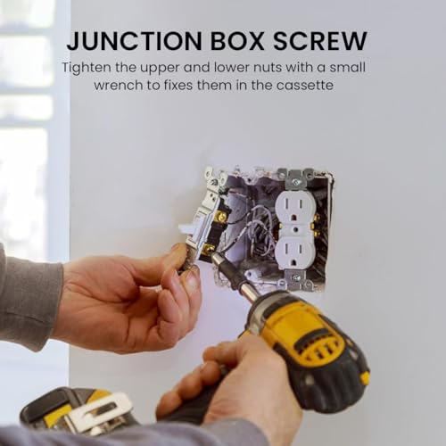 Serplex® 30PCS Universal Socket Cassette Repair Device, 86-Wire Box Kit With Adjustable Switch Sockets (69-82mm), 10 Masonry Screws, Sturdy Wrench, For DIY & Wire Box Repairs
