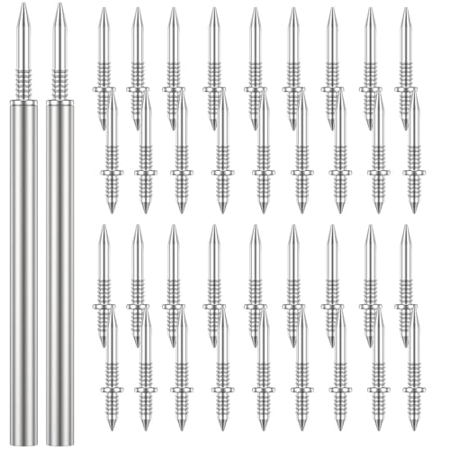 Serplex® 400Pcs Traceless Nails for Wood Borders, Invisible Double-Headed Stainless Steel Screw Nails, Equipped with 4 Nail Specific Sleeve Tool, for Seamless Skirting Thread with Solid Wood Baseboard