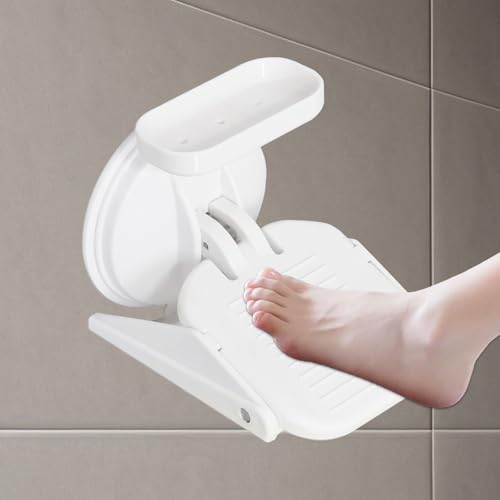 HANNEA® Foldable Shower Step for Shaving Legs with Powerful Suction Cup