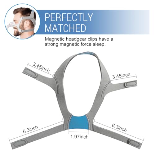 Serplex® Replacement Plush Headgear Magnetic Clips for AirFit N20 Nasal CPAP Mask Tailored Fit Size L 3PCS