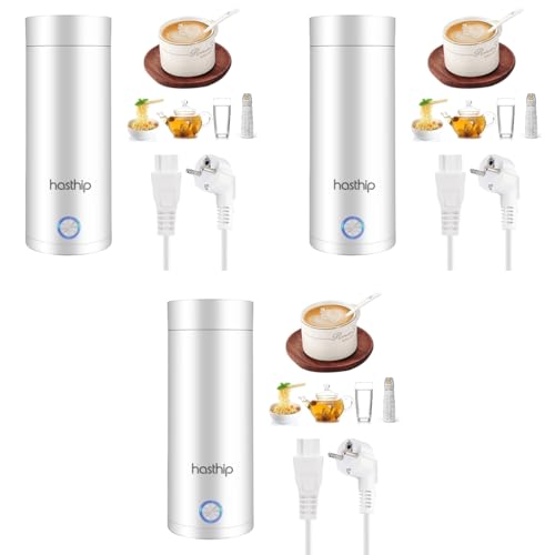 HASTHIP® Electric Kettle for Travel Portable 400 ML Mini for Hot Water In-Built 300W Heating Element to Boil and Tea Small Kettles Not Suitable Car 3 PCS
