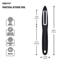 ZIBUYU® Peeler for Kitchen Stainless Steel Universal Peeler for Vegetables and Fruits Potato Peeler Knife Sharp Vegetable Peeler Fruit Peeler for Kitchen, Black - 1