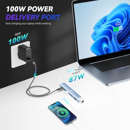 Verilux® 4K HDMI Power Delivery SD/TF Card Reader Multi USB